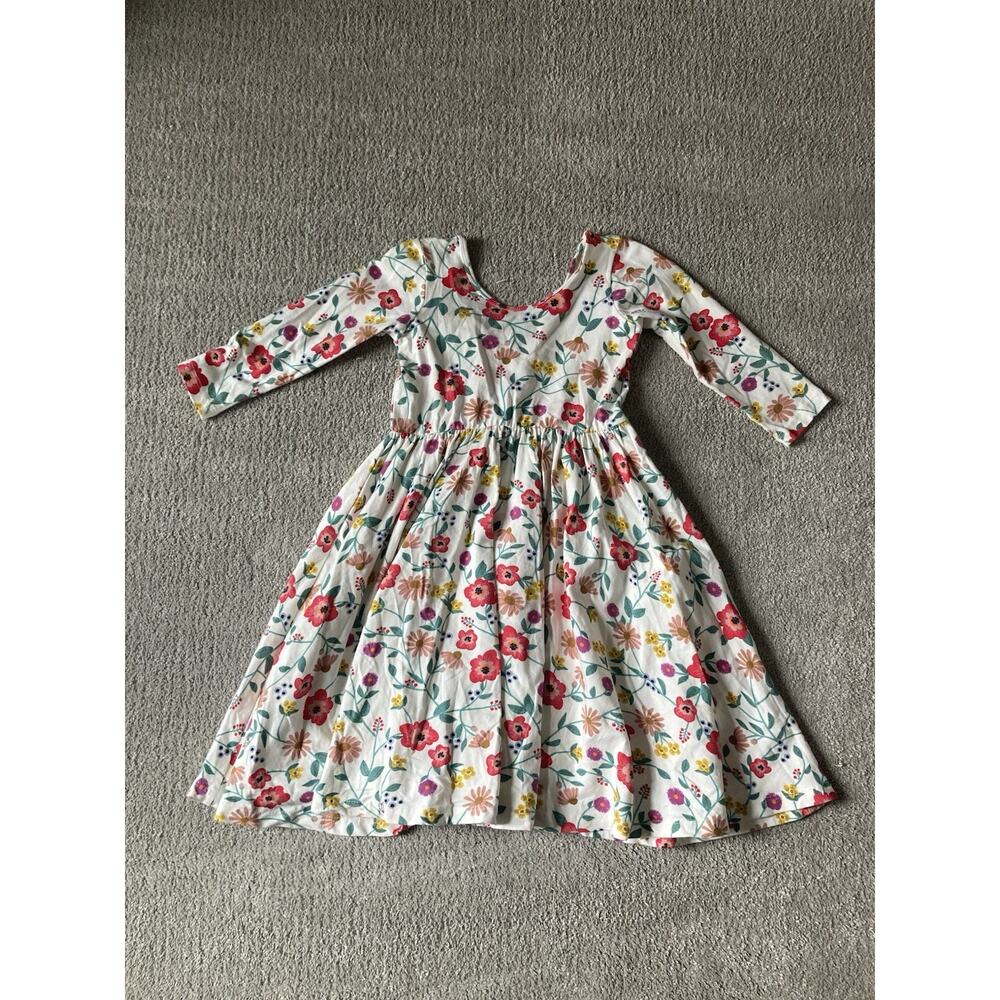 ALICE + AMES Lucia Floral Ballet Dress Girls 7 White Red Twirl Easter Spring